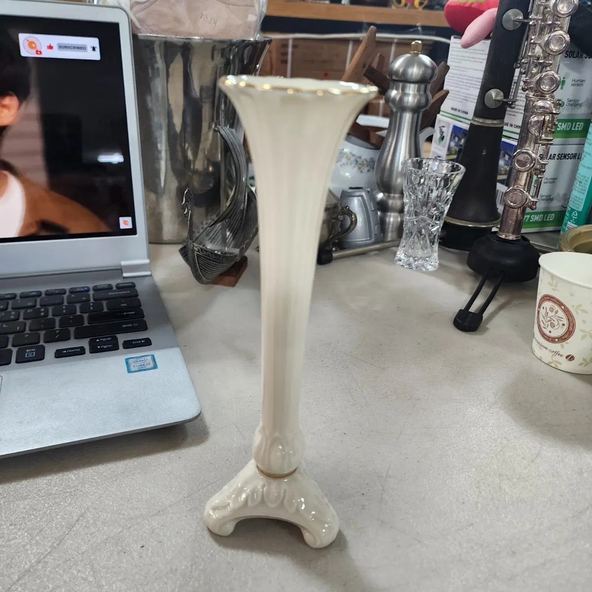 USA 레녹스 LENOX 상태좋음 높이19.3cm 24K골드