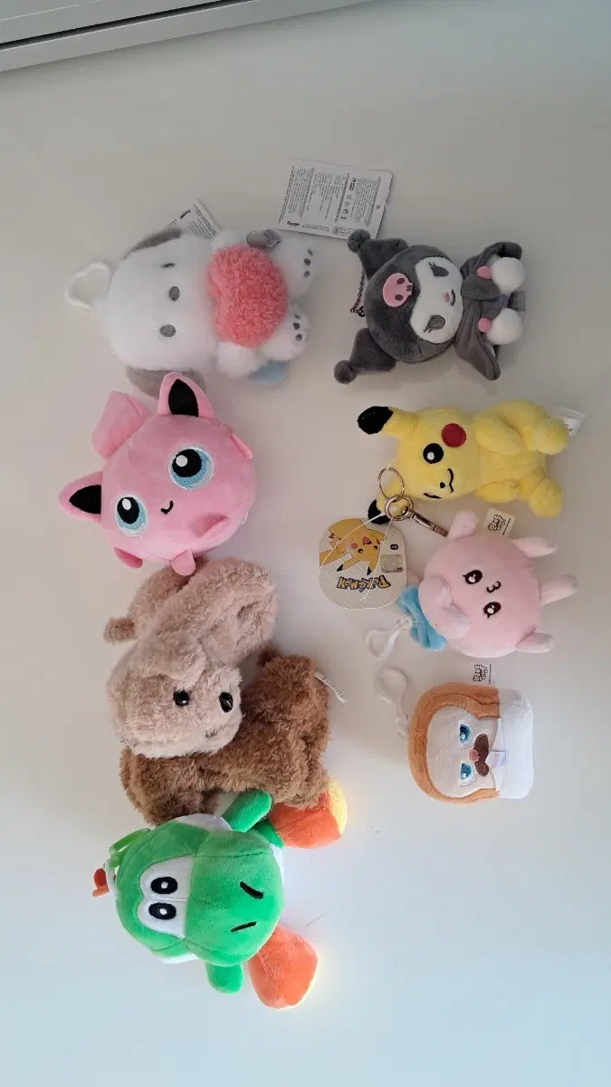 캐릭터 인형 키링 세트