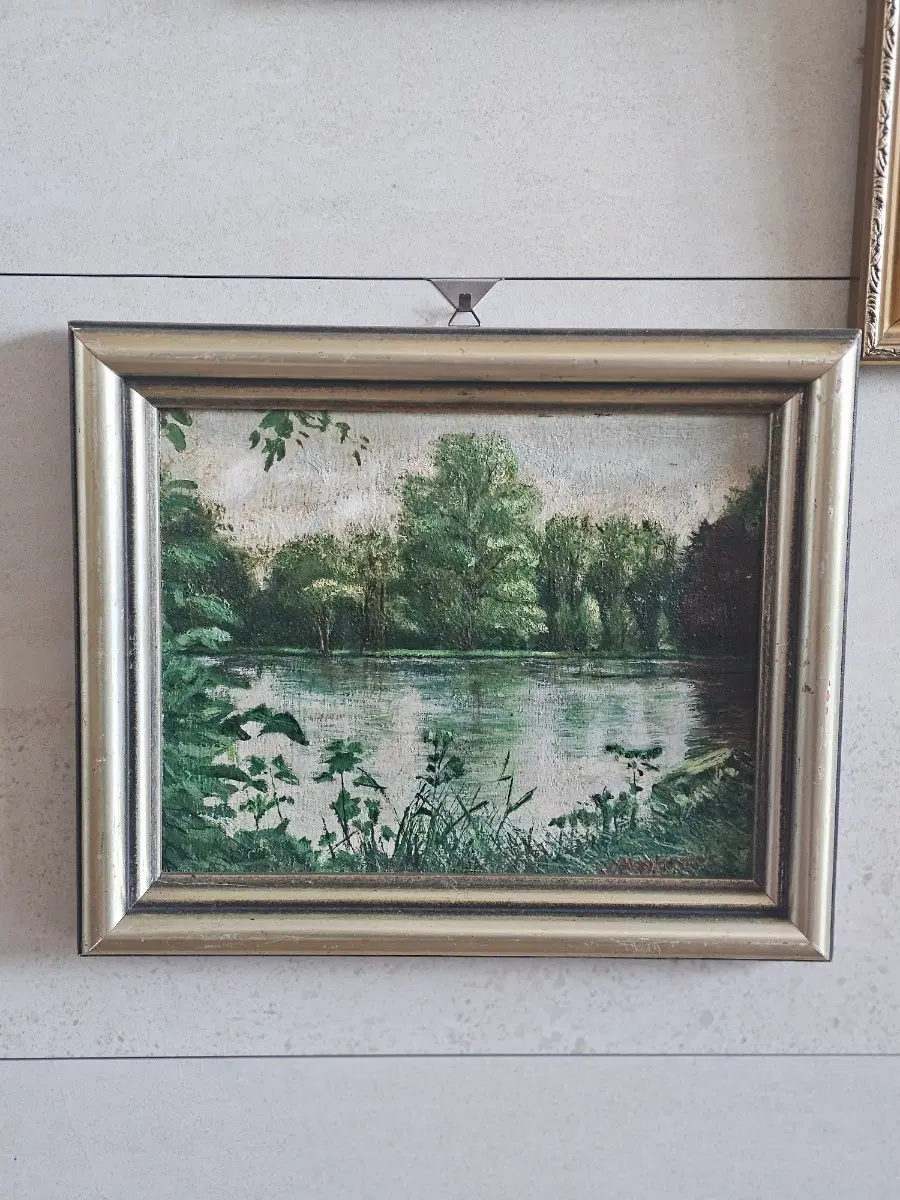 프랑스 앤틱 빈티지 풍경화 유화 그림 액자 포함