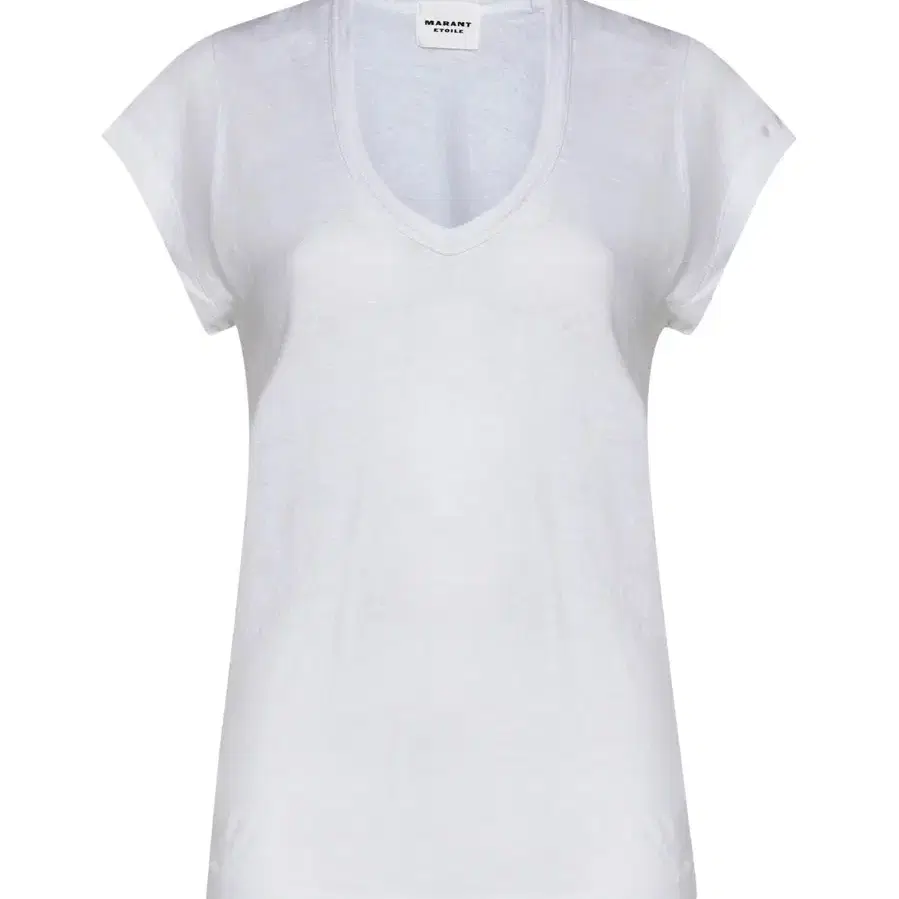이자벨 마랑 에뚜왈 (ISABEL MARANT ETOILE) 잔쿠 V넥 린넨 티셔츠 화이트 S