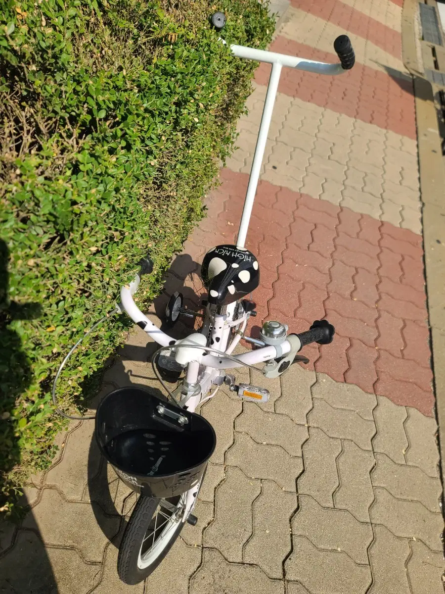 삼천리 하이킥 14인치 유아 보조바퀴 자전거 부모님 핸들 포함