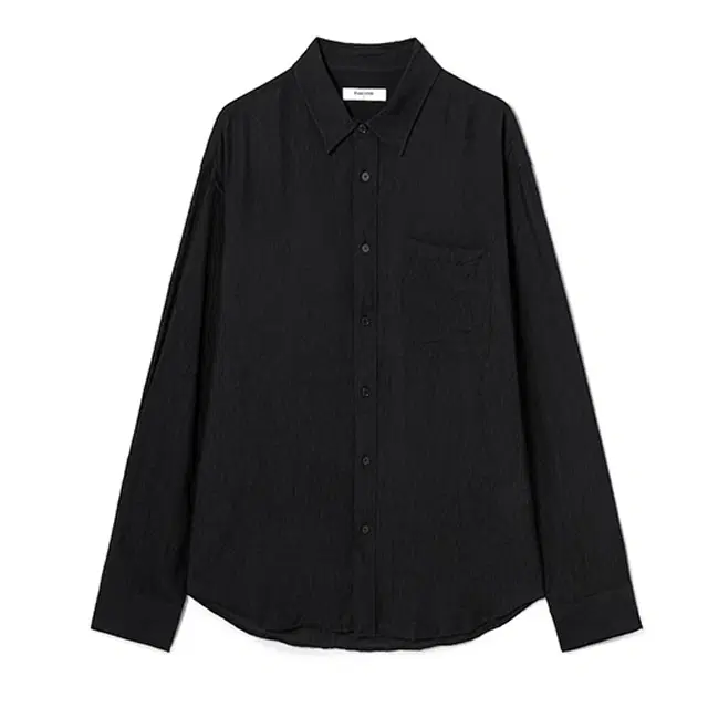 에잇세컨즈 시어 플리츠 셔츠 블랙