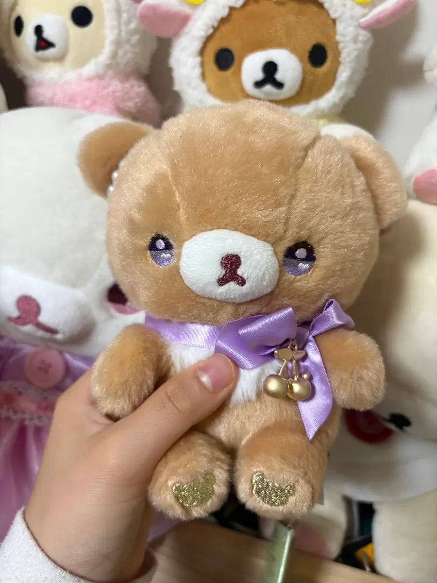 리락쿠마 쥬얼 체리 시리즈 코구마 인형 키링