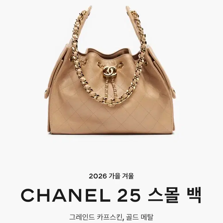샤넬 25백 스몰 베이지 사진 2