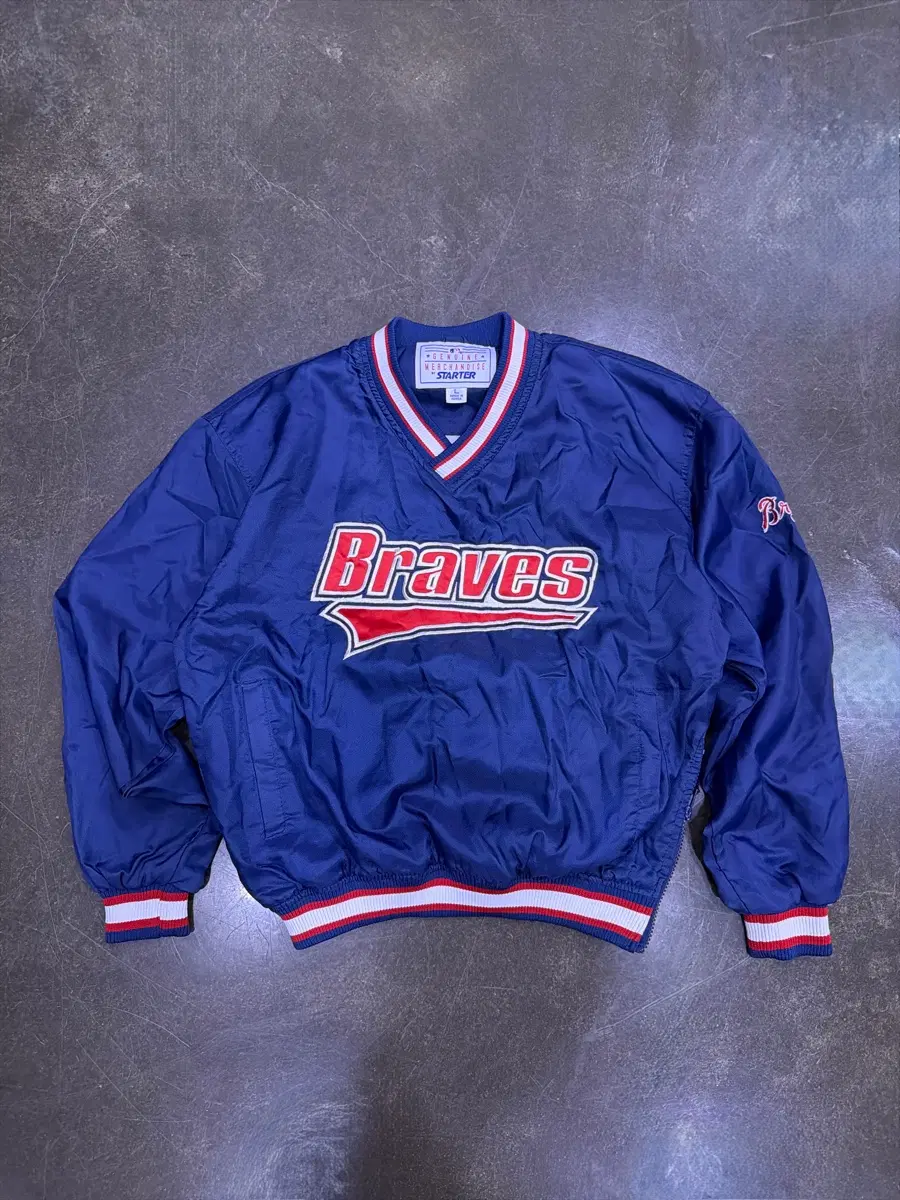 스타터 90's MLB 애틀랜타 브레이브스 웜업 바람막이 L