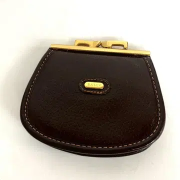 Bally 발리 코인 케이스 동전 지갑 가마구치 지갑 브라운 골드