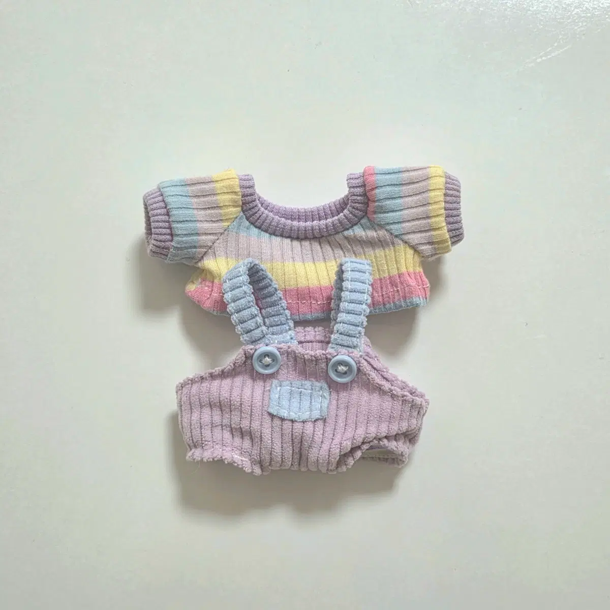 10cm 인형옷 레인보우 멜빵