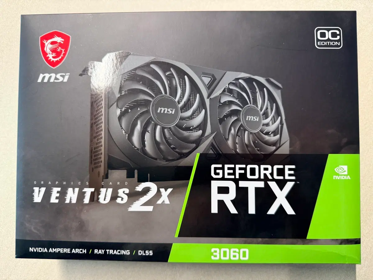 MSI 지포스 RTX 3060 벤투스 2X OC D6 12GB(새제품)
