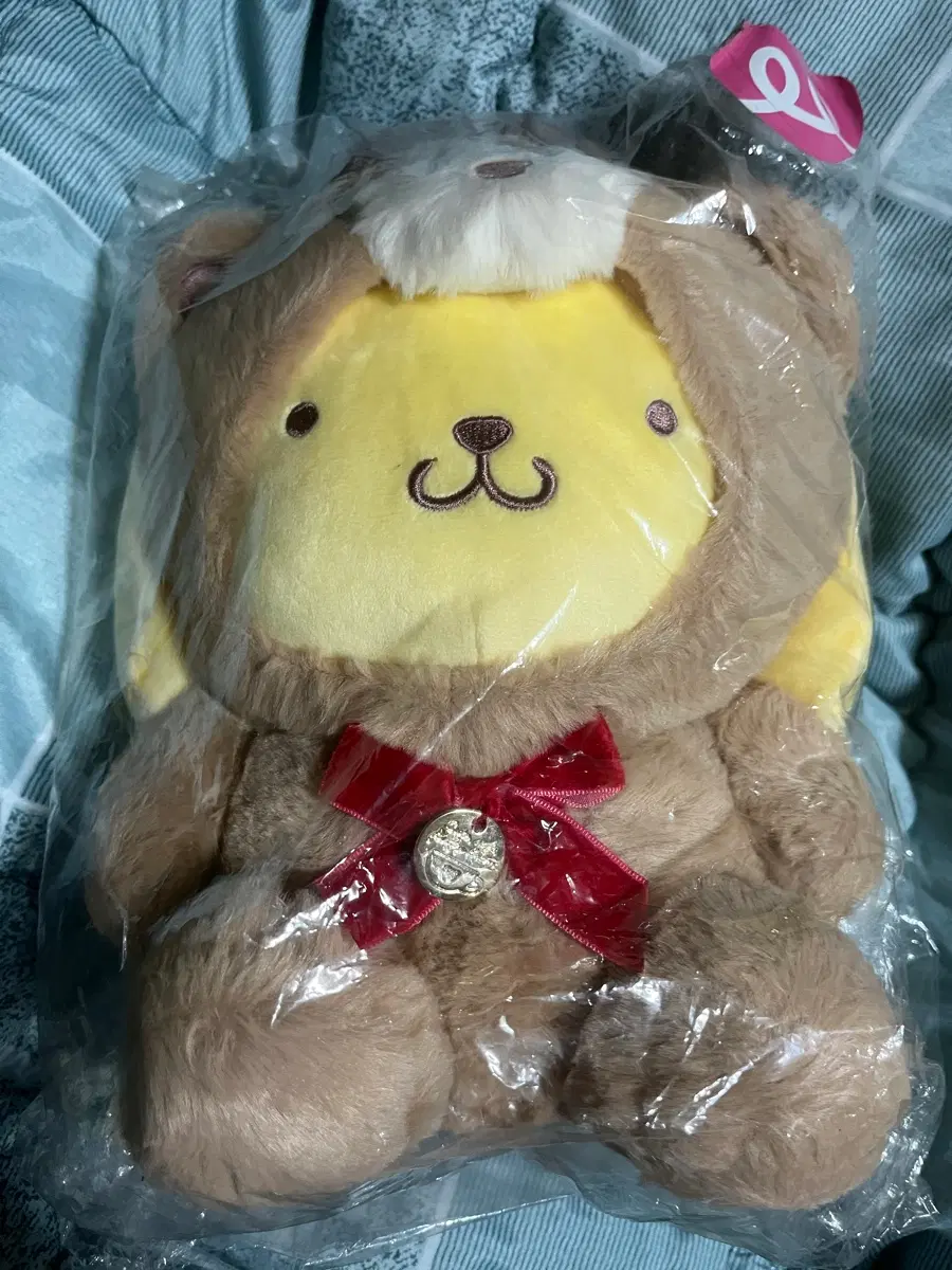 산리오 폼폼푸린 곰돌이 후드 인형