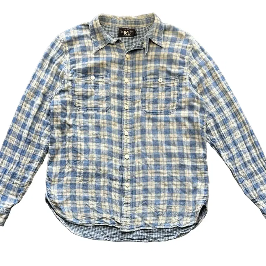 RRL 더블알엘 더블 거즈 플래드 워크 셔츠
