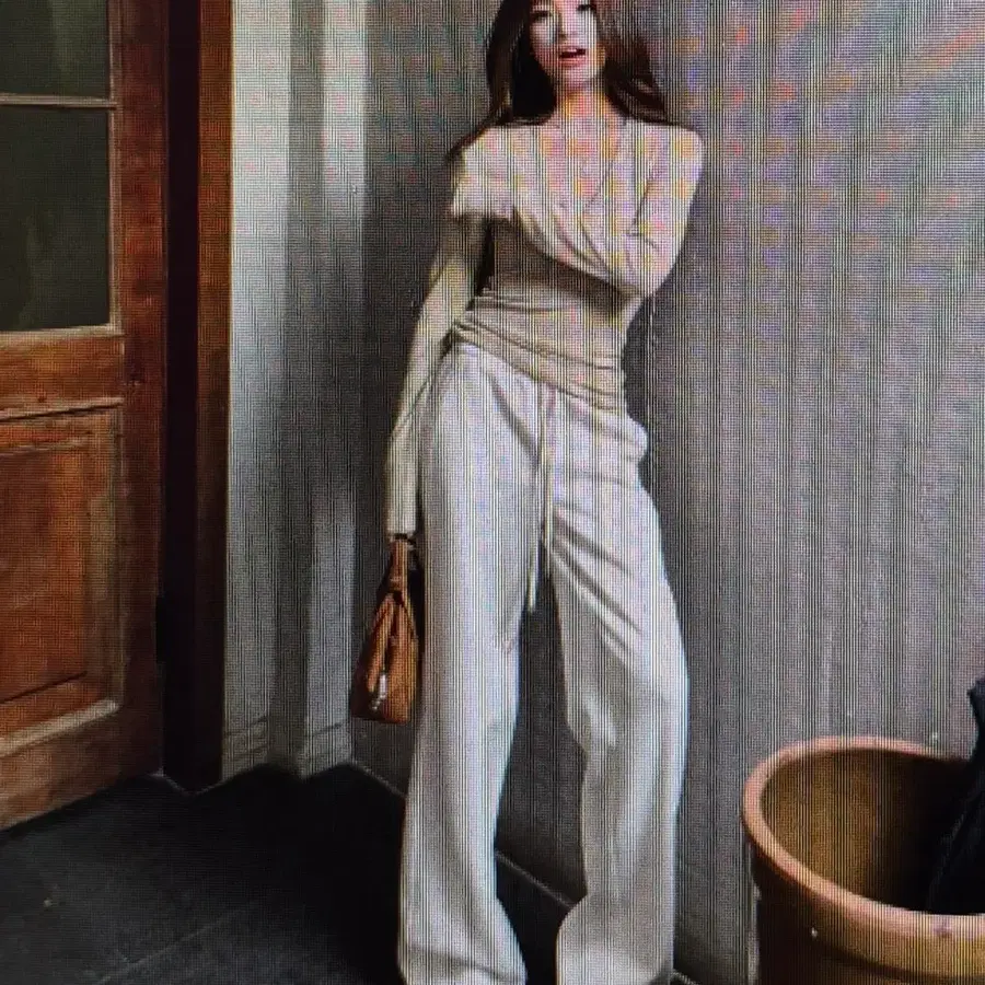 (해외배송)아이보리 와이드 팬츠
