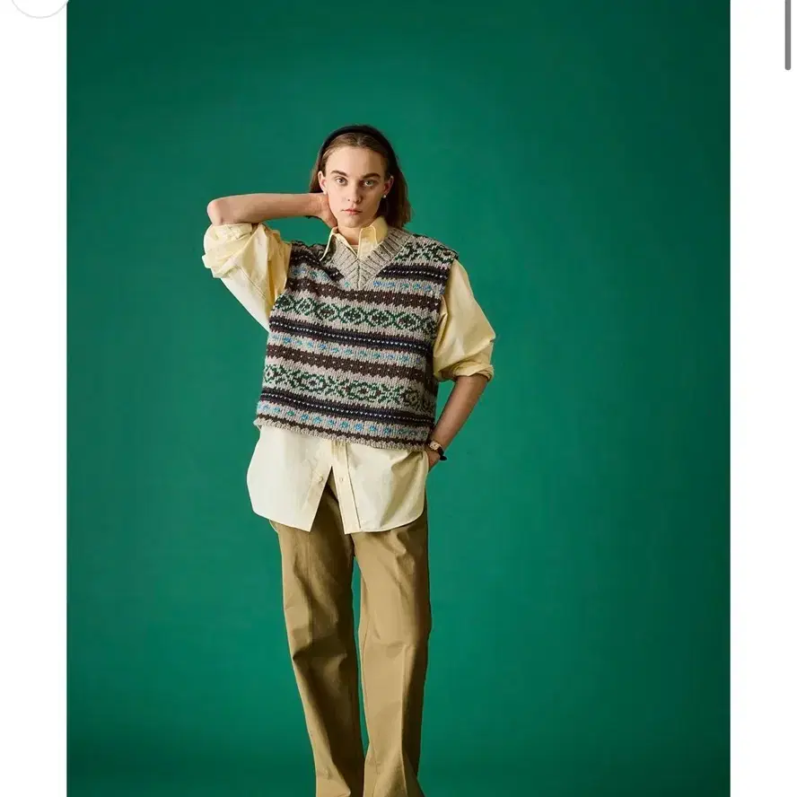 Shinzone Washed High Waist Chino Pants (Beige)