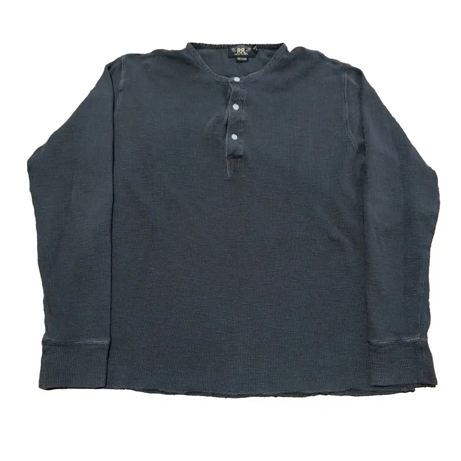 10s RRL 더블알엘 헨리넥 와플 롱슬리브 블랙