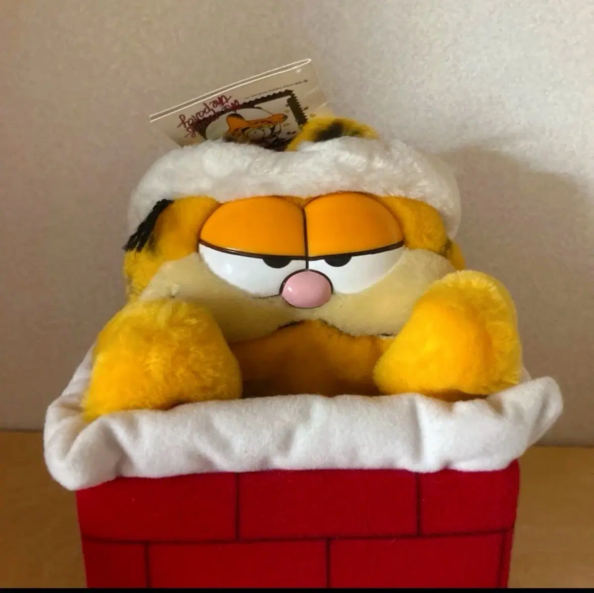 레어) 빈티지 가필드 크리스마스 인형 핸드 퍼펫