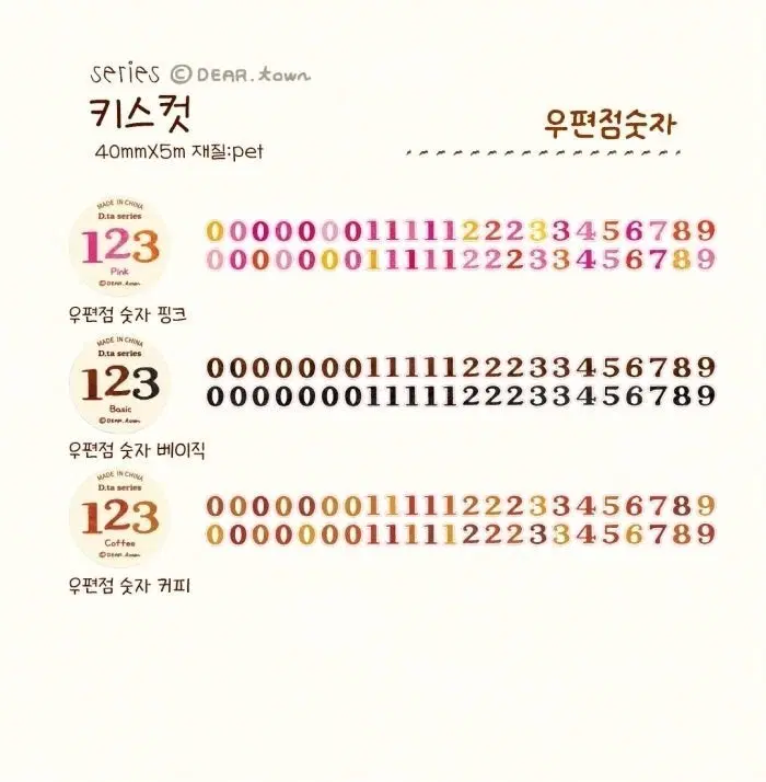 띵)디어타운 우편점체 숫자 키스컷