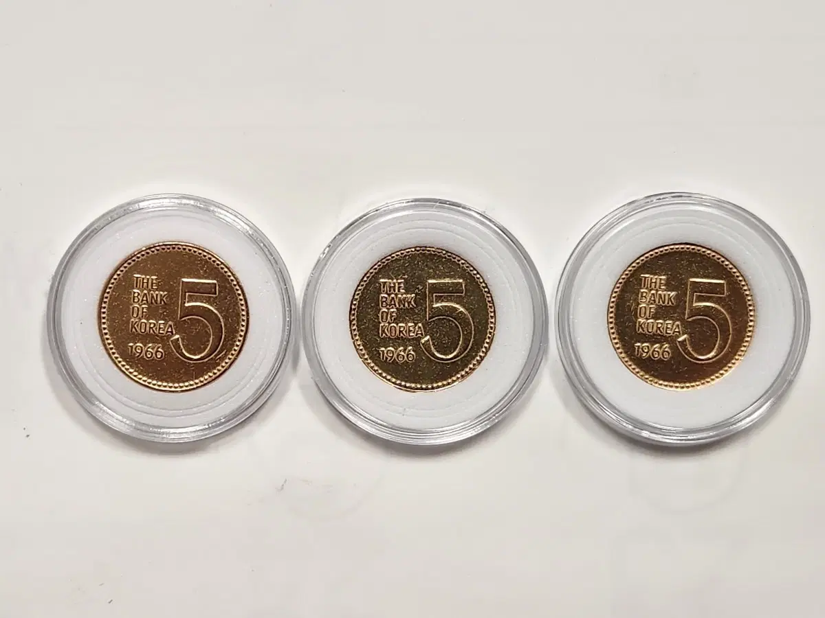 초년도 5원 1966년 3개