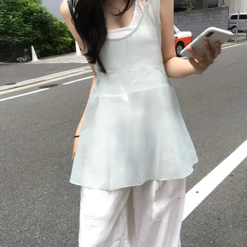 틸다 시스루 레이어드 원피스