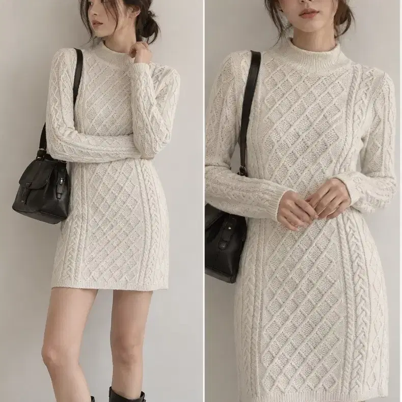 막스마라 울 케이블 미디 원피스 S size
