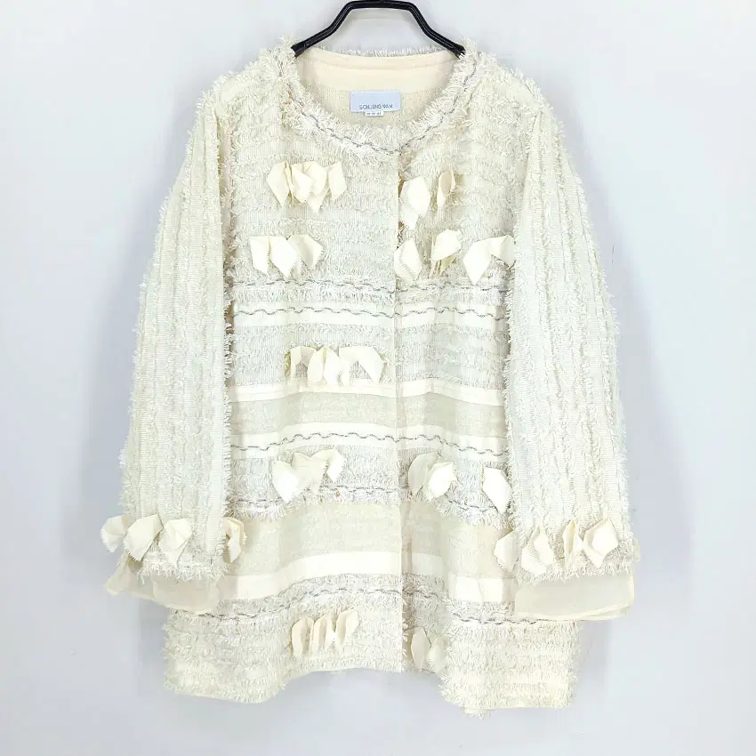 손정완 여성 춘추 9부소매 마혼방자켓 아이보리66 (HU47272)
