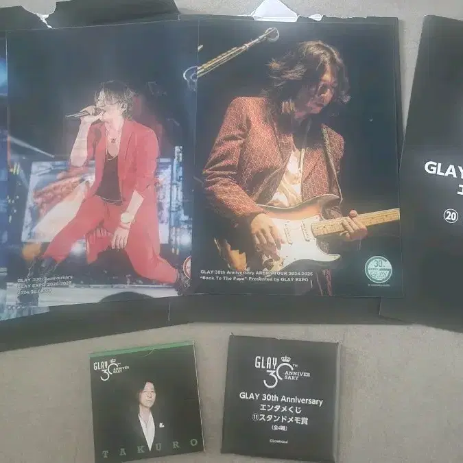 GLAY 30주년 기념 굿즈 세트 (클리어 포스터3,메모지1)