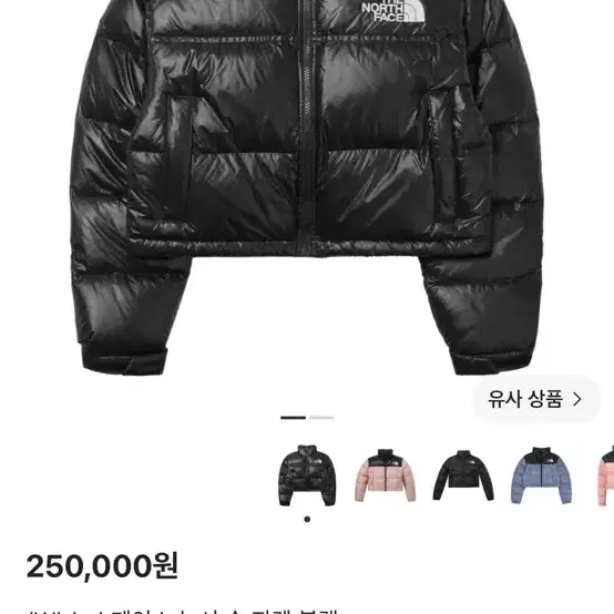 노스페이스 눕시 숏 자켓 블랙