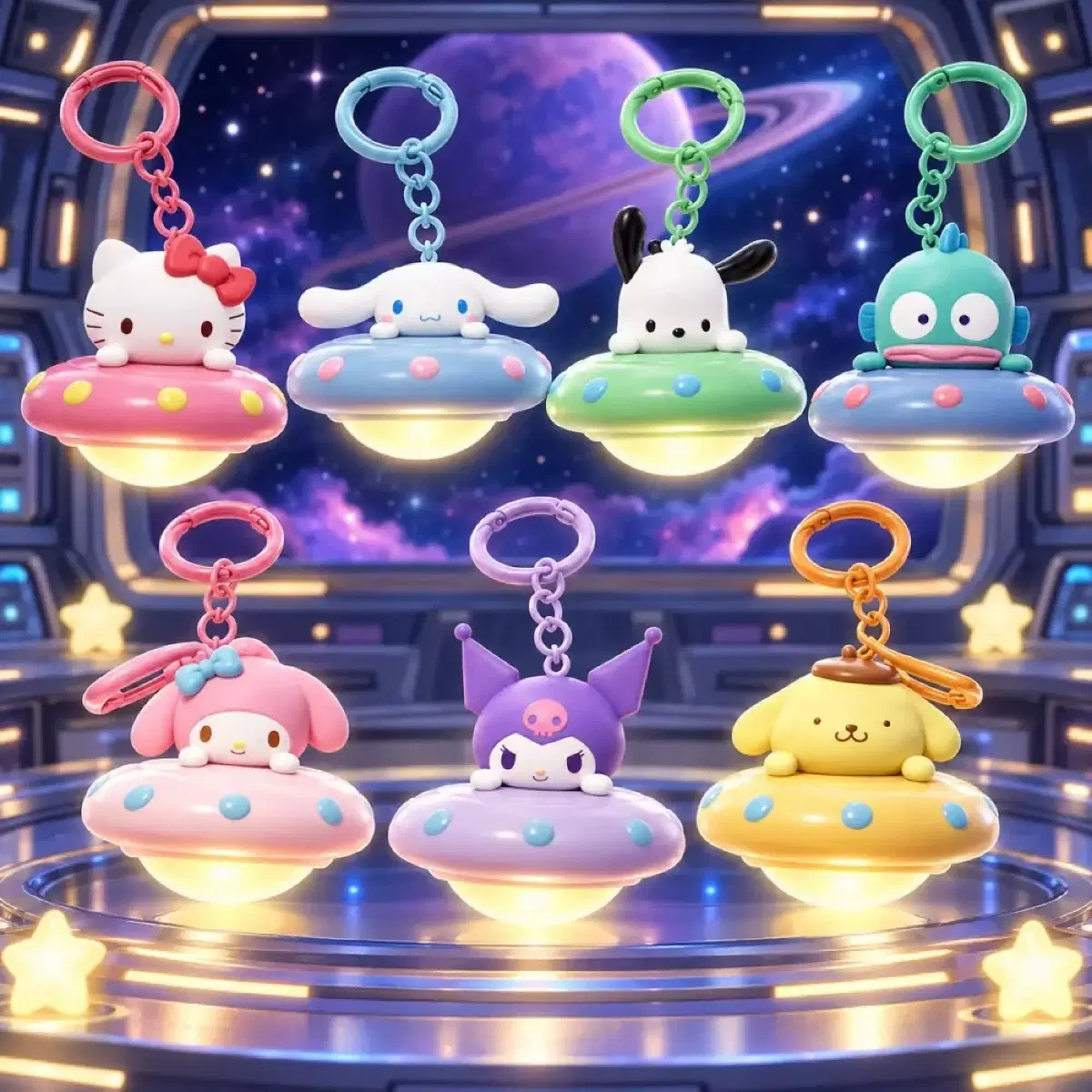 헬로키티 UFO 피규어
