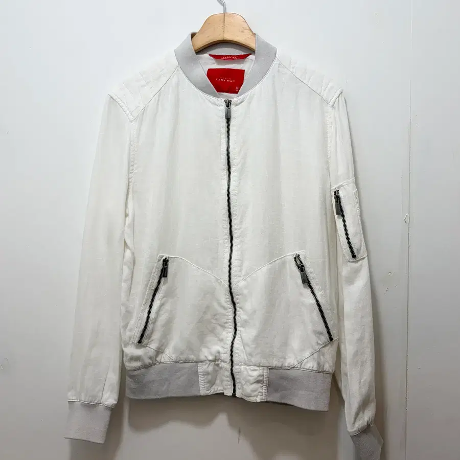 Zara 자라 린넨 블루종 점퍼 화이트 (남성90~95, 여성free)