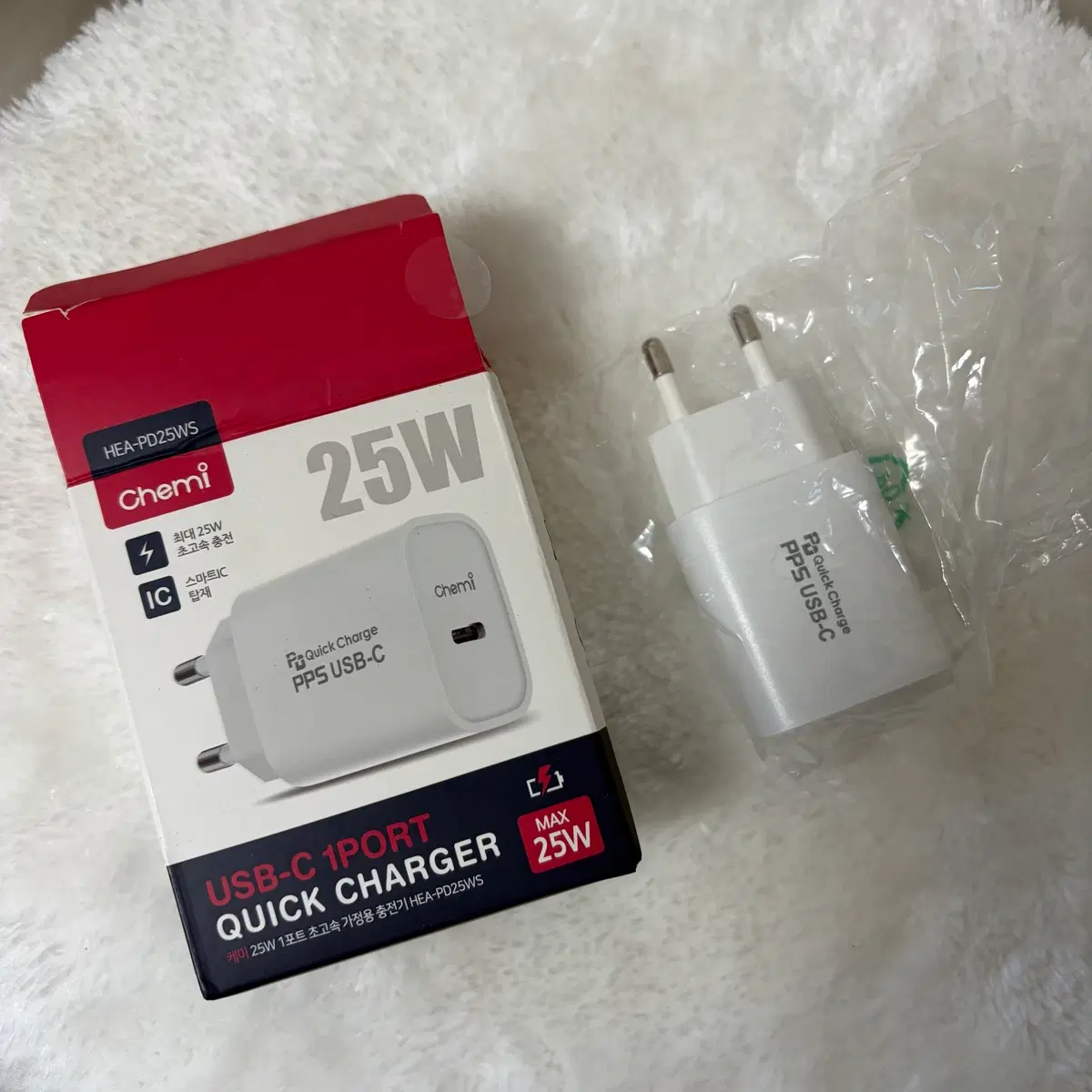 케미 25W USB-C PPS 초고속 충전기 HEA-PD25WS