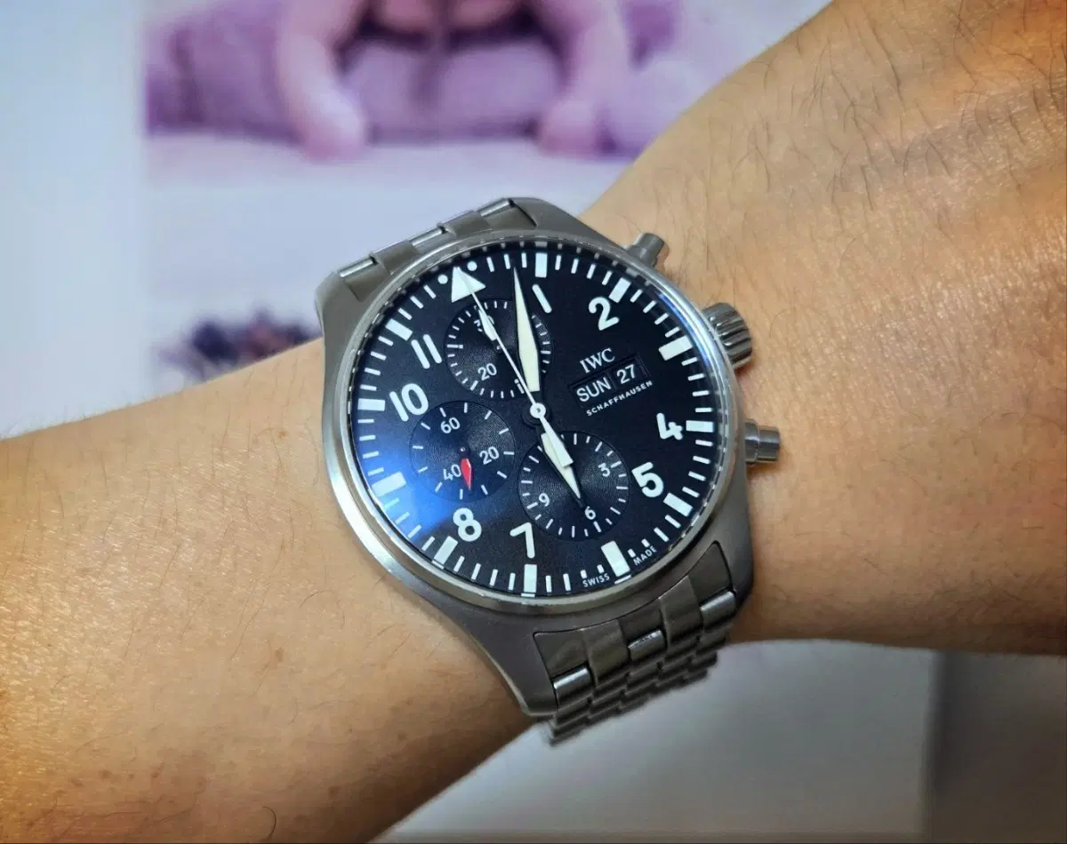 IWC 파일럿 크로노그래프 상태 매우 좋은 중고 급매