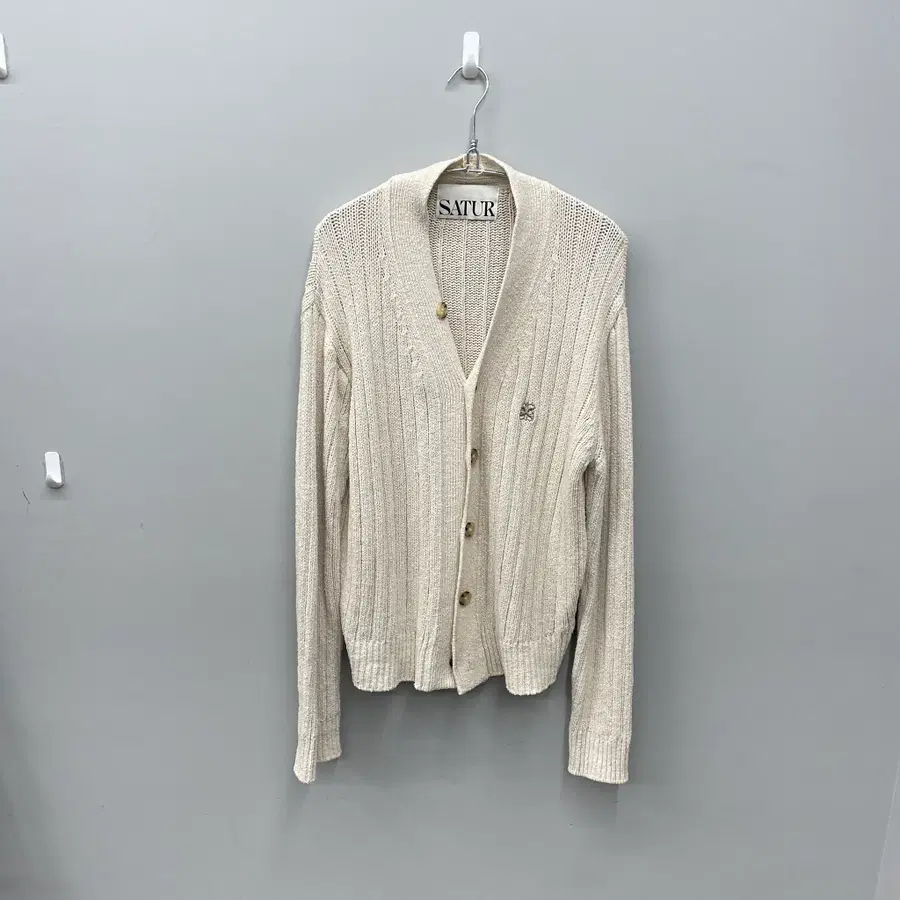 세터 파로 오버 사이즈 부클 가디건 루센트 아이보리