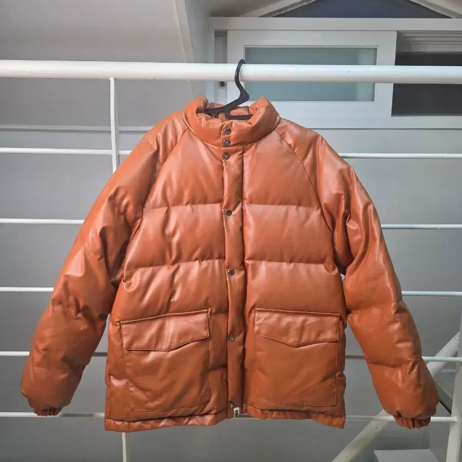 베이프 A BATHING APE 오렌지 패딩 XXL