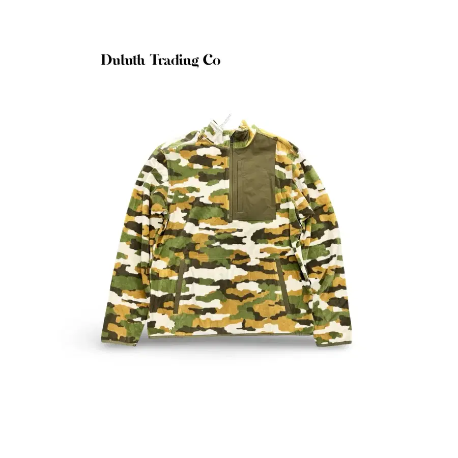 (95)Duluth Trading Co 플리스 카모 하프집업