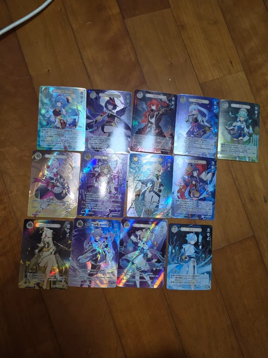 원신 일곱성인의 소환 tcg 카드 4성 3성