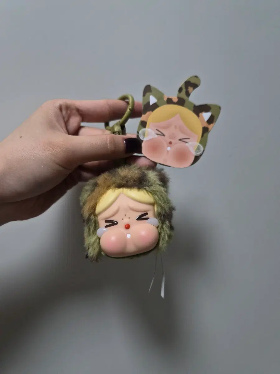[팝마트 정품] 크라잉베이비 카모 고양이 키링