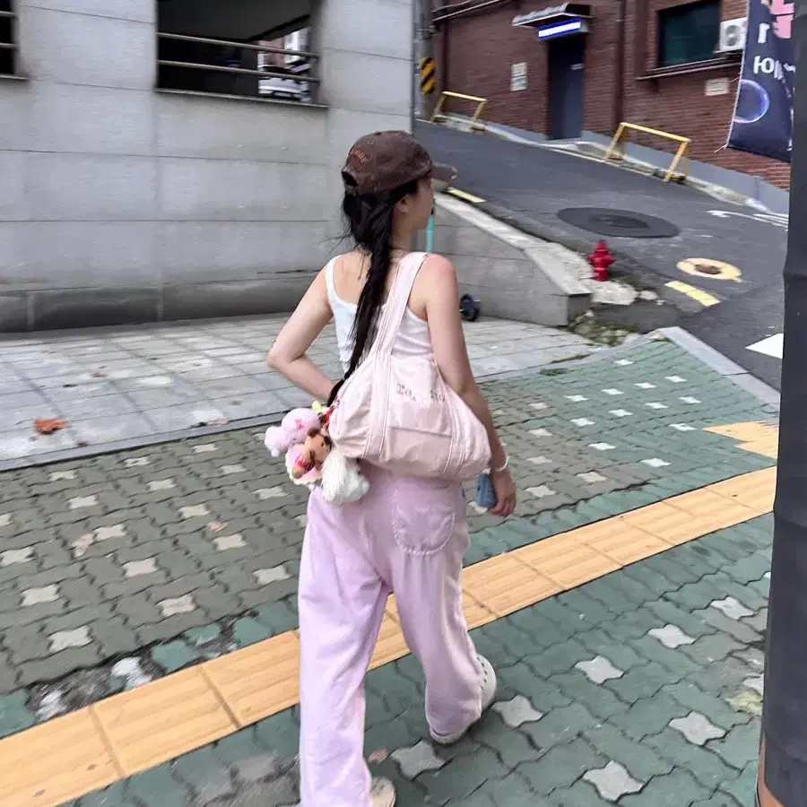 오모모 omomo 릴리조거팬츠 핑크색 m사이즈