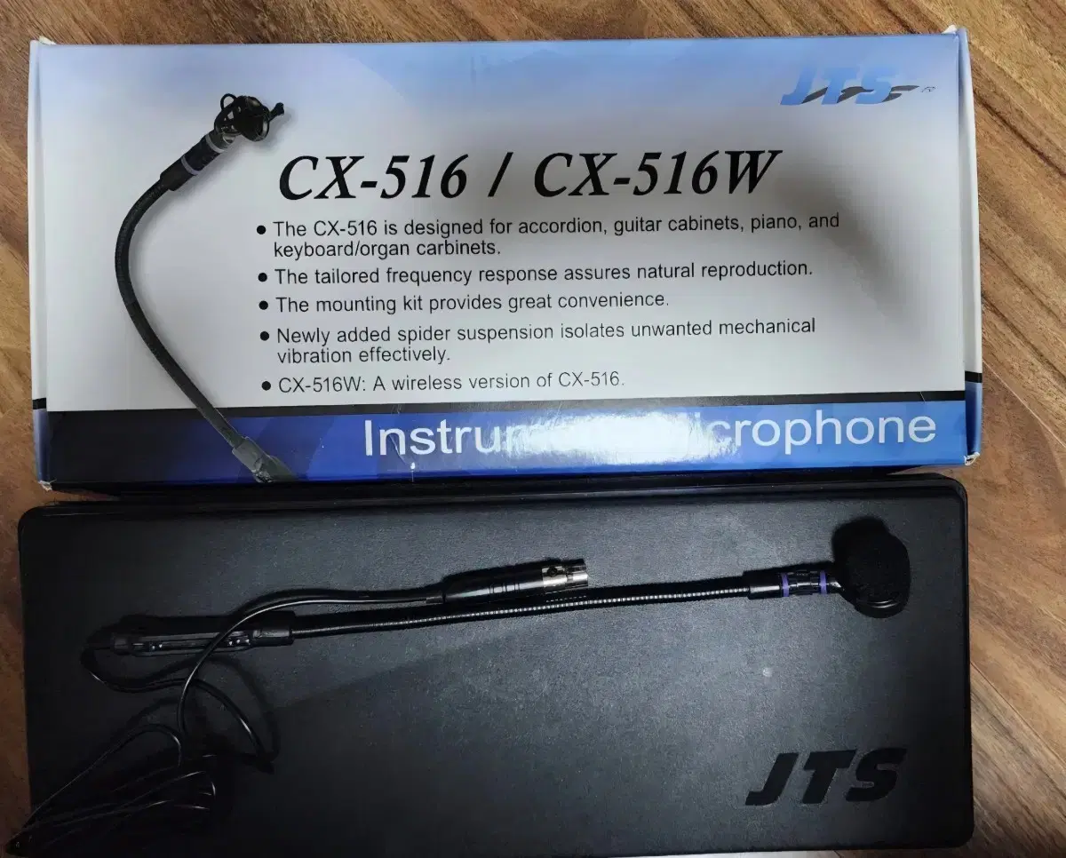 JTS CX-516W 아코디언 마이크(슈어 바디팩과 호환)