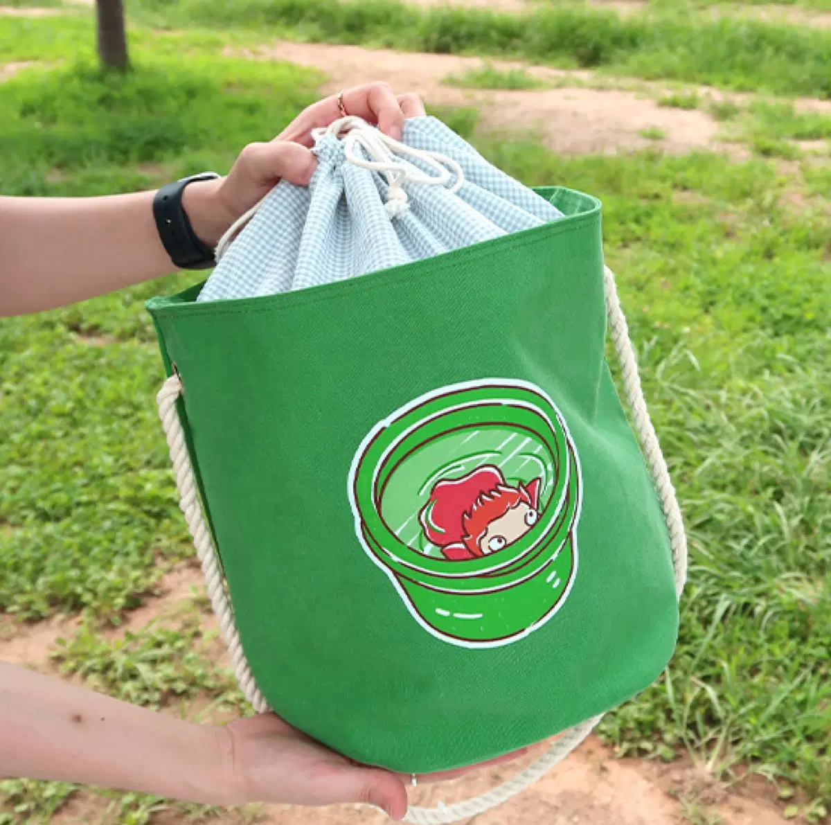 토토로 포뇨 양동이 에코백