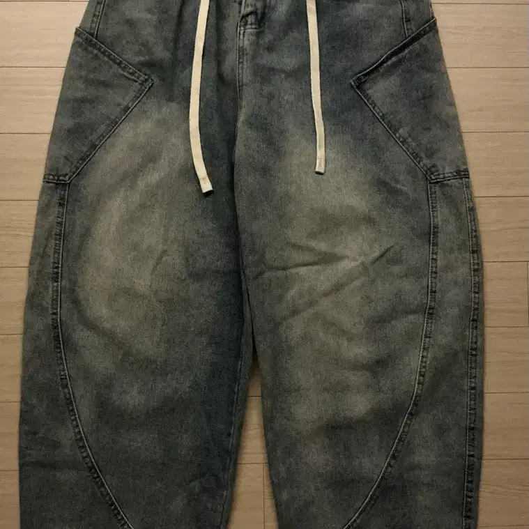빈티지 커브드핏 데님팬츠