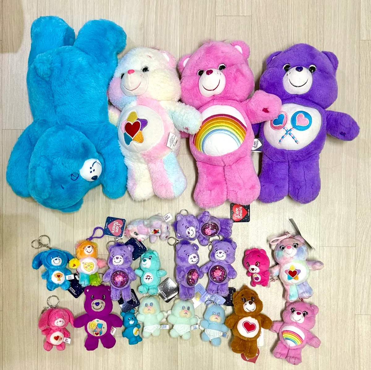 carebears케어테디베어곰중형인형뽑기키링열쇠가방고리인형 (일괄