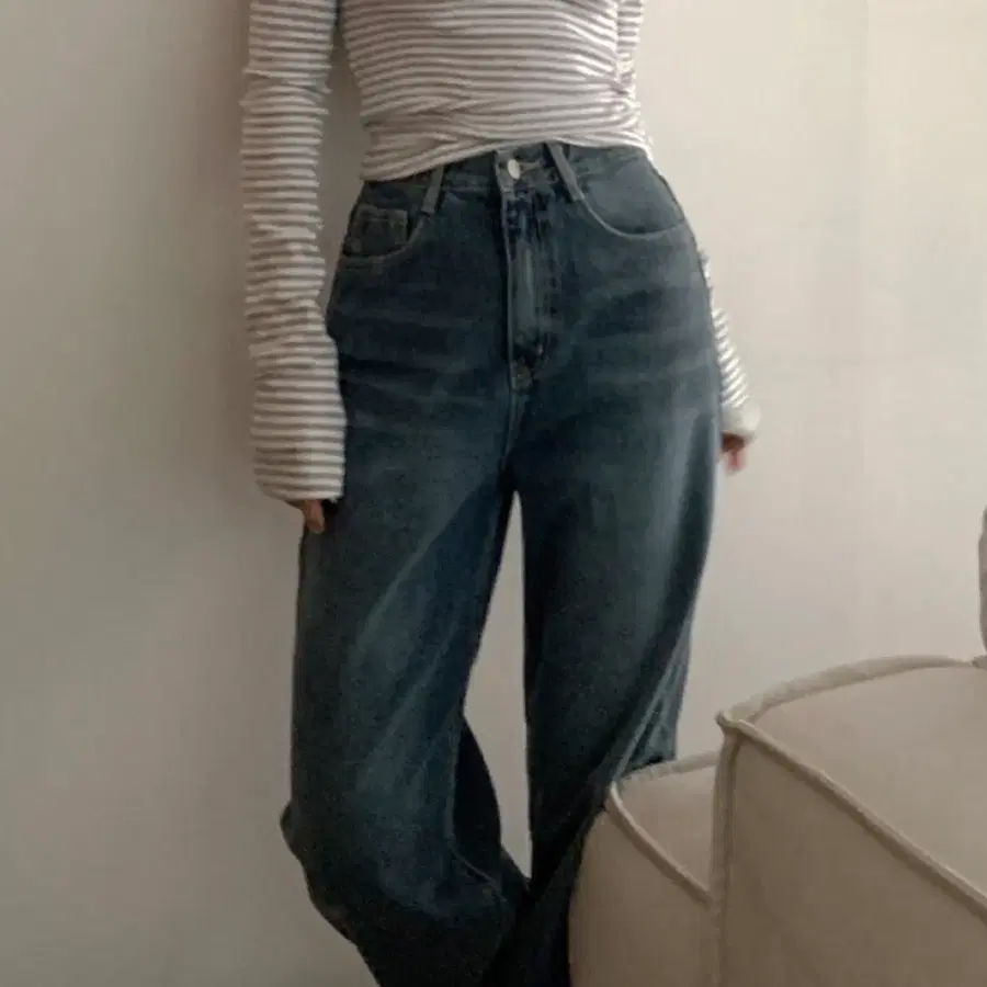 블림핏 #세일 [16만장돌파XS-L] [MADE] 블림진 오버핏 딥 브러쉬 롱 와이드 데님 팬츠 (기장선택)