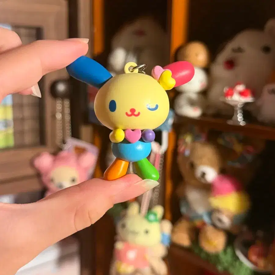 산리오 우사하나 하트 키링