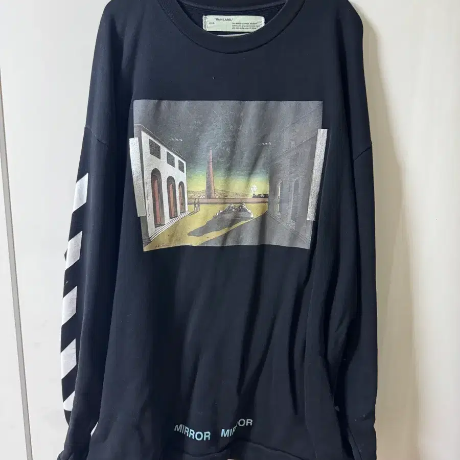 오프화이트 기모 맨투맨 L~ 2XL