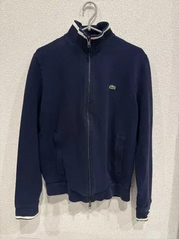 LACOSTE 라코스테 니트 집업 가디건 네이비