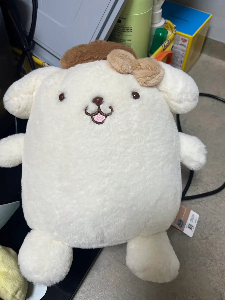 베이지 폼폼푸린 중형인형