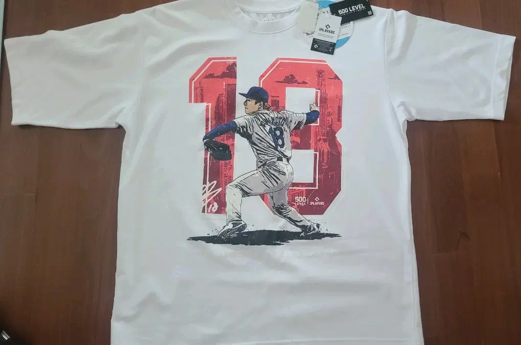 정품 MLB LA DODGERS 다저스 #18 야마모토 셔츠 저지 헬스 야구 기능성 운동복 MVP M 사이즈