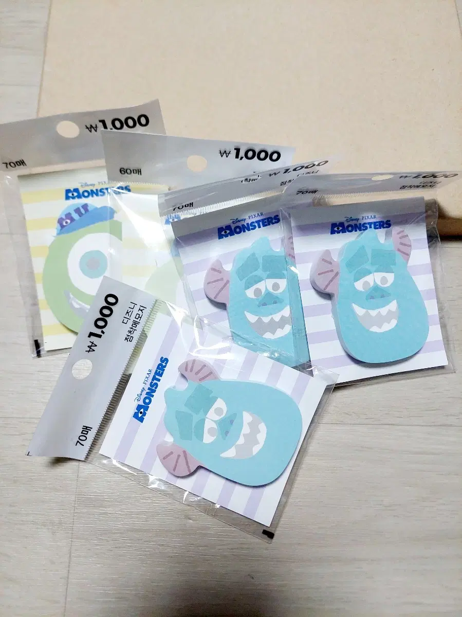 몬스터 주식회사 몬티스터대학교 접착 메모지