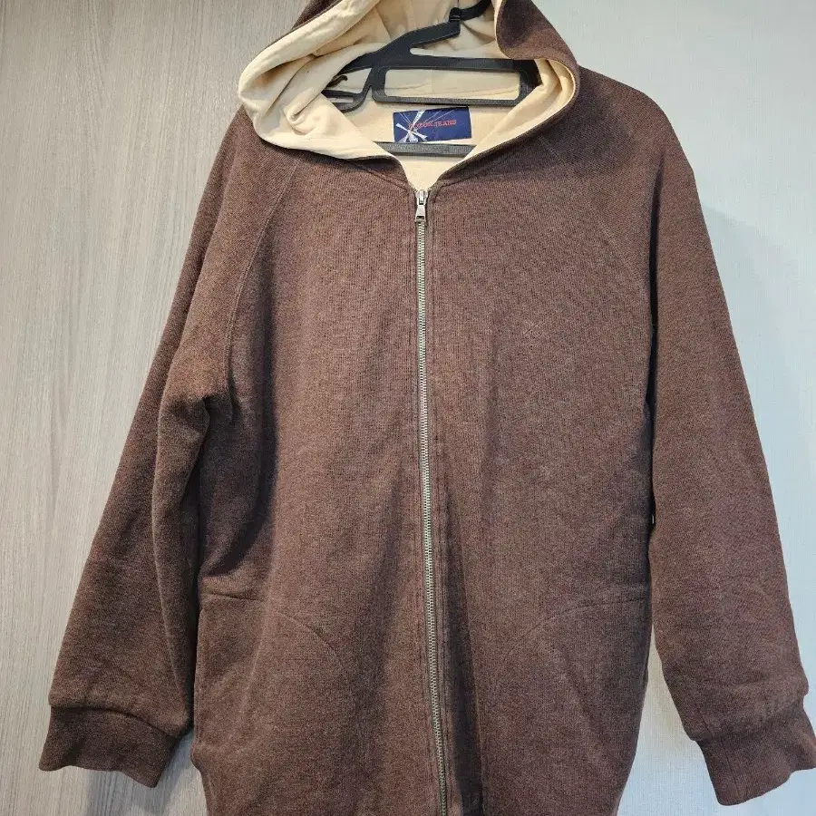 노튼 기모 브라운 후드집업
