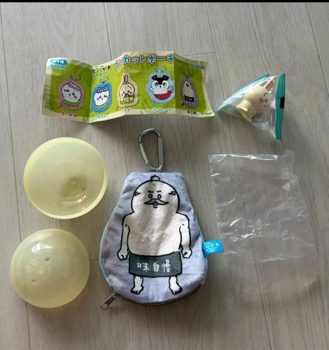 치이카와 인어섬 다이컷 파우치(시마지로)+우사기 피규어 일괄