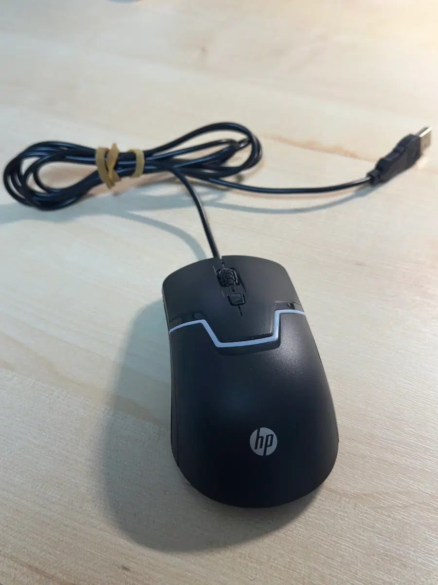 HP 유선 마우스 검정색