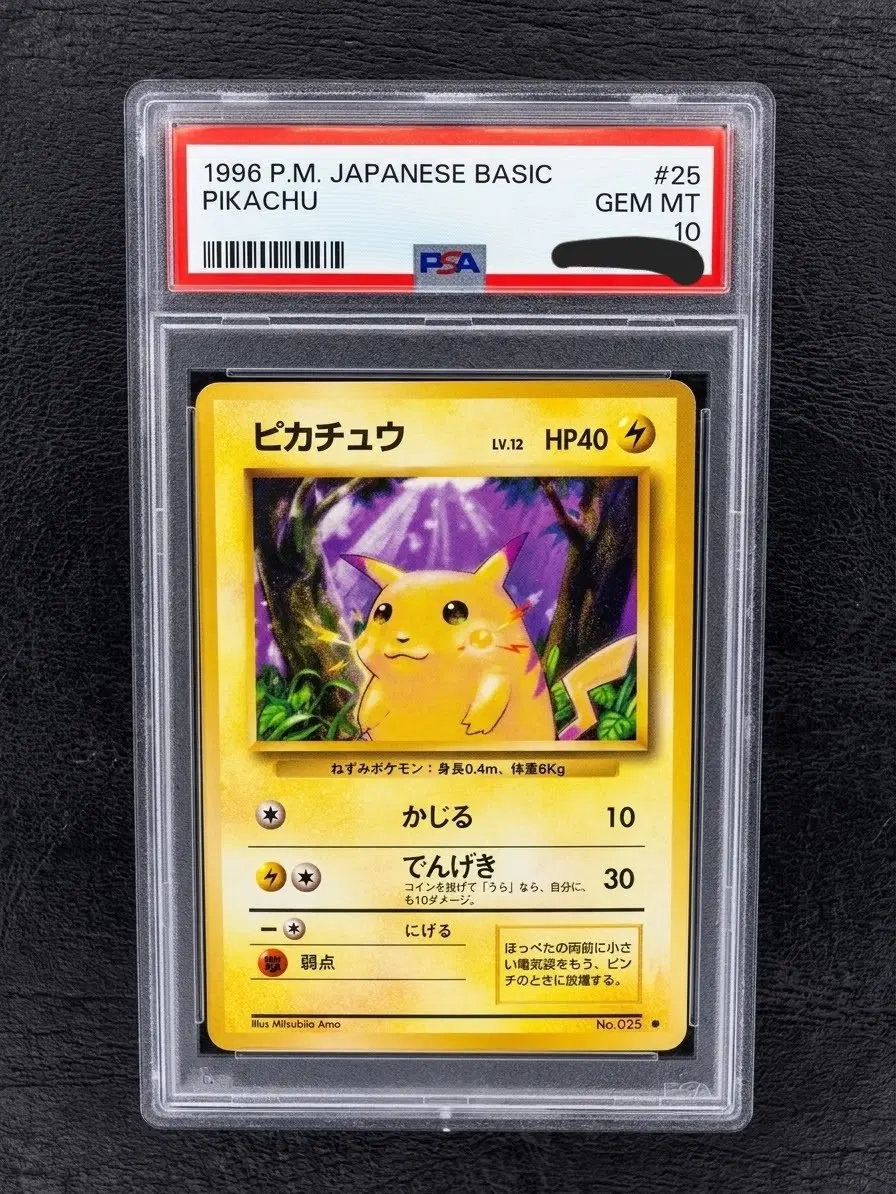 1996 포켓몬카드 일본 basic 피카츄 PSA 10